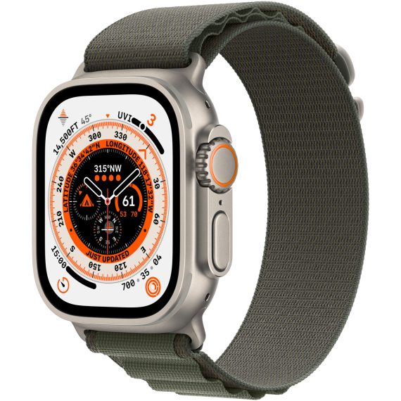 Apple Watch Ultra 49mm 4G/LTE Titanium Green Alpine Band (S)
